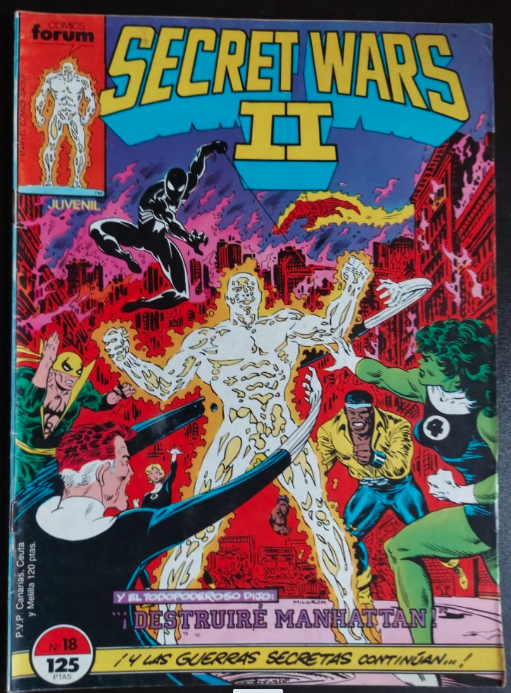 Secret Wars 2 nº 18 - Y El Todopoderoso Dijo: Destruiré Manhattan - Cómics Forum - 1986