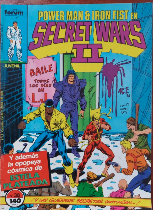 Power Man y Iron Fist en Secret Wars 2 nº 38 Cómics Forum 1988
