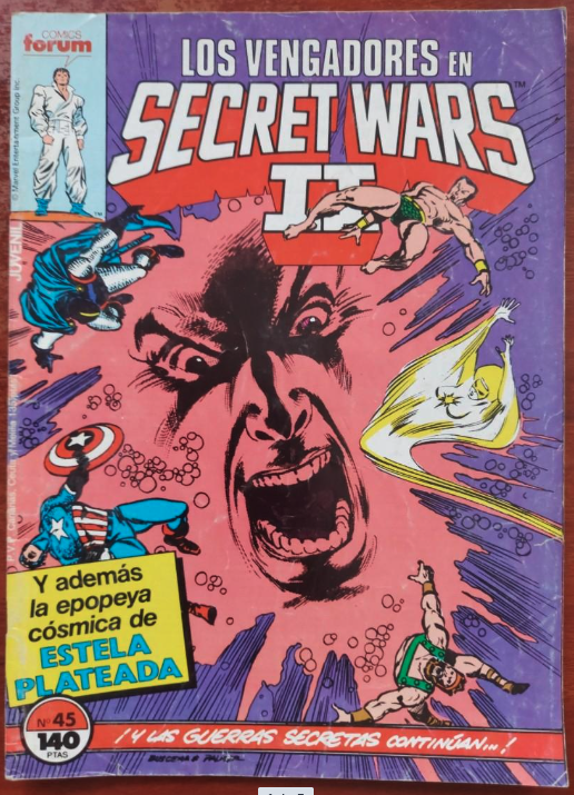 Los Vengadores en Secret Wars 2 nº 45 Cómics Forum 1989