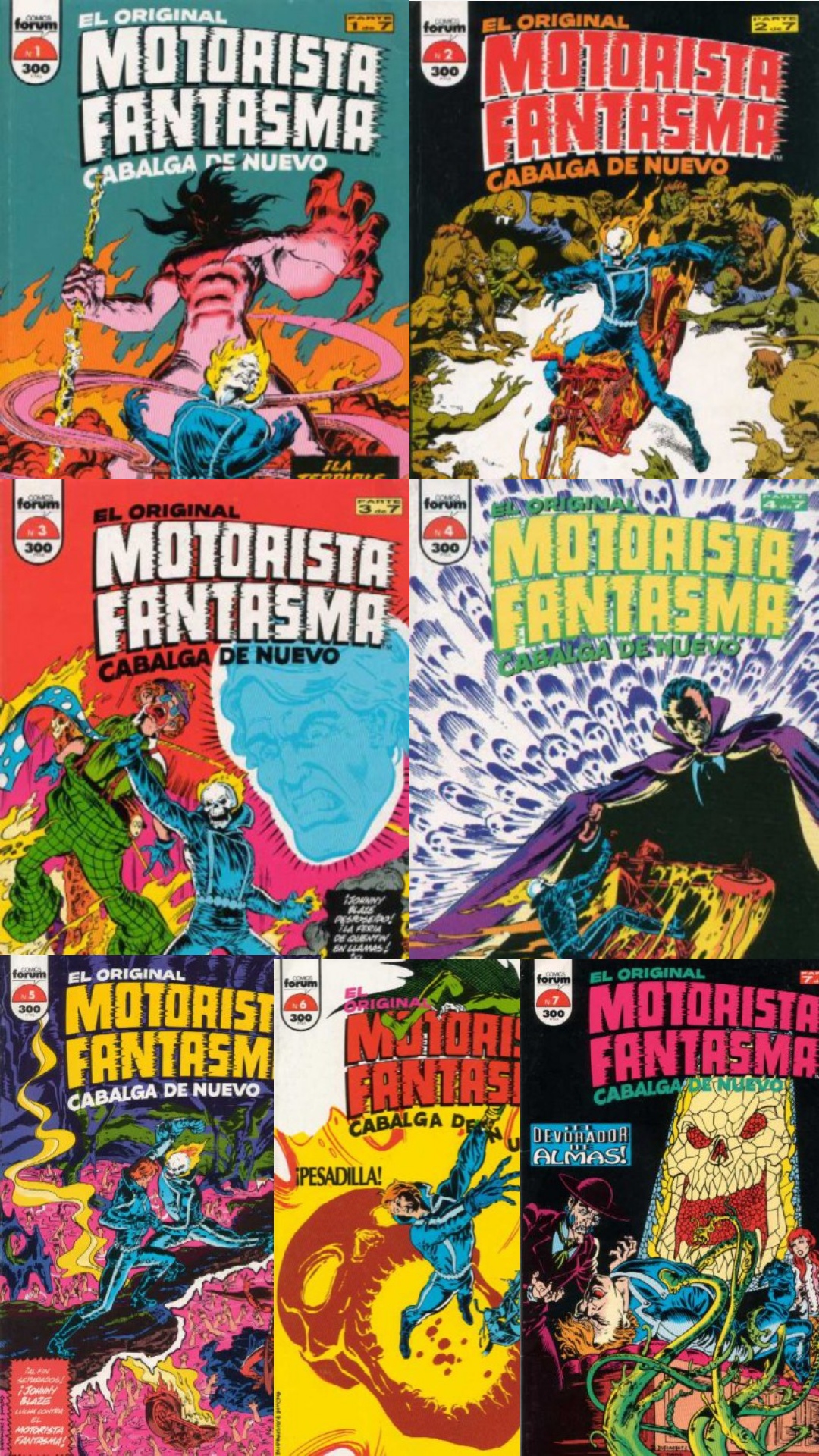 El Original Motorista Fantasma Cabalga de Nuevo Serie Limitada de 7 Tomos