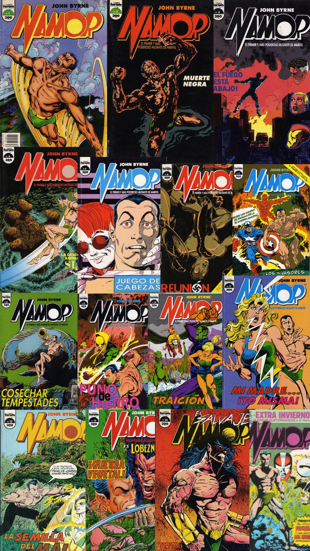 Namor de John Byrne Colección Completa 15 Tomos